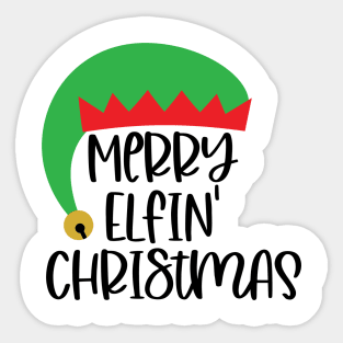 Merry Elfin Christmas Sticker